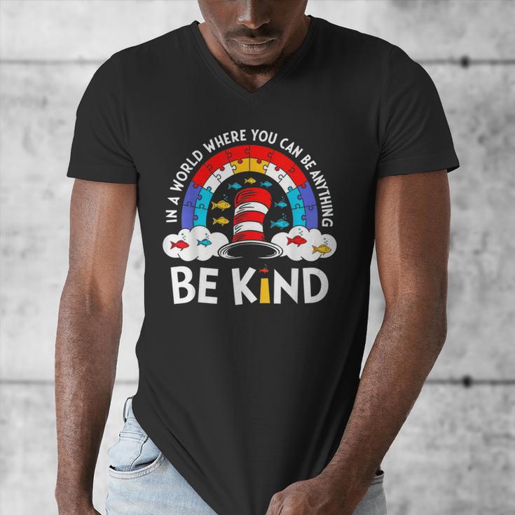 Autism Awareness For Teacher Why Fit In Doctor Cat Hat Cool Men's V-Neck T-Shirt, funny design Autism Awareness For Teacher Why Fit In Doctor Cat Hat Cool Men's V-Neck T-Shirt, funny design