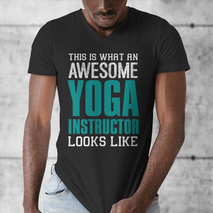 This Is What An Awesome Yoga Instructor Yoga Teacher Men's V-Neck T-Shirt, funny design This Is What An Awesome Yoga Instructor Yoga Teacher Men's V-Neck T-Shirt, funny design
