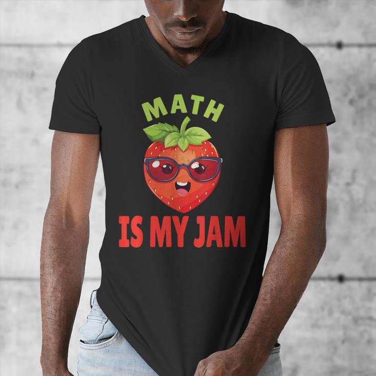 Back To School Math Is My Jam Math Teacher Men's V-Neck T-Shirt, funny design Back To School Math Is My Jam Math Teacher Men's V-Neck T-Shirt, funny design