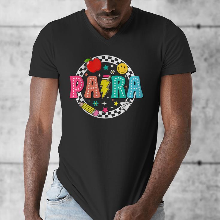 Back To School Para For Men Women Teacher Men's V-Neck T-Shirt, funny design Back To School Para For Men Women Teacher Men's V-Neck T-Shirt, funny design