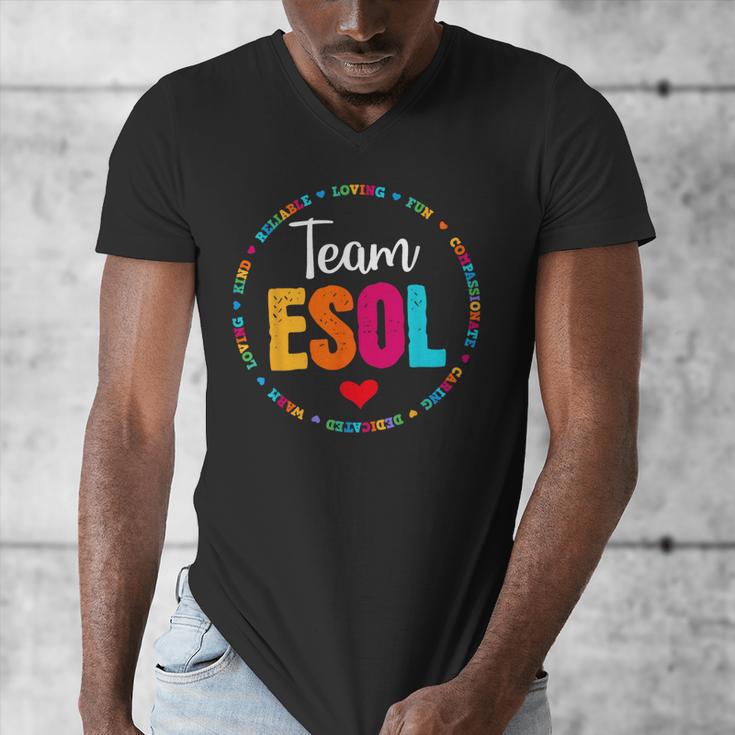 Back To School Teachers Crew Students Team ESOL Teacher Men's V-Neck T-Shirt, funny design Back To School Teachers Crew Students Team ESOL Teacher Men's V-Neck T-Shirt, funny design