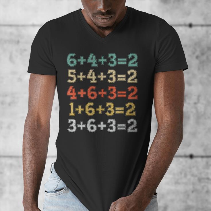 Baseball Math Sports Double Play Teacher School 2022 Men's V-Neck T-Shirt, funny design