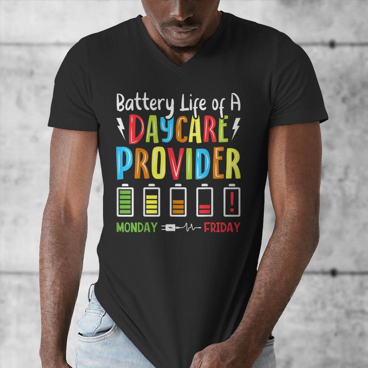 Battery Life Of Daycare Provider Childcare Teacher Men's V-Neck T-Shirt, funny design Battery Life Of Daycare Provider Childcare Teacher Men's V-Neck T-Shirt, funny design