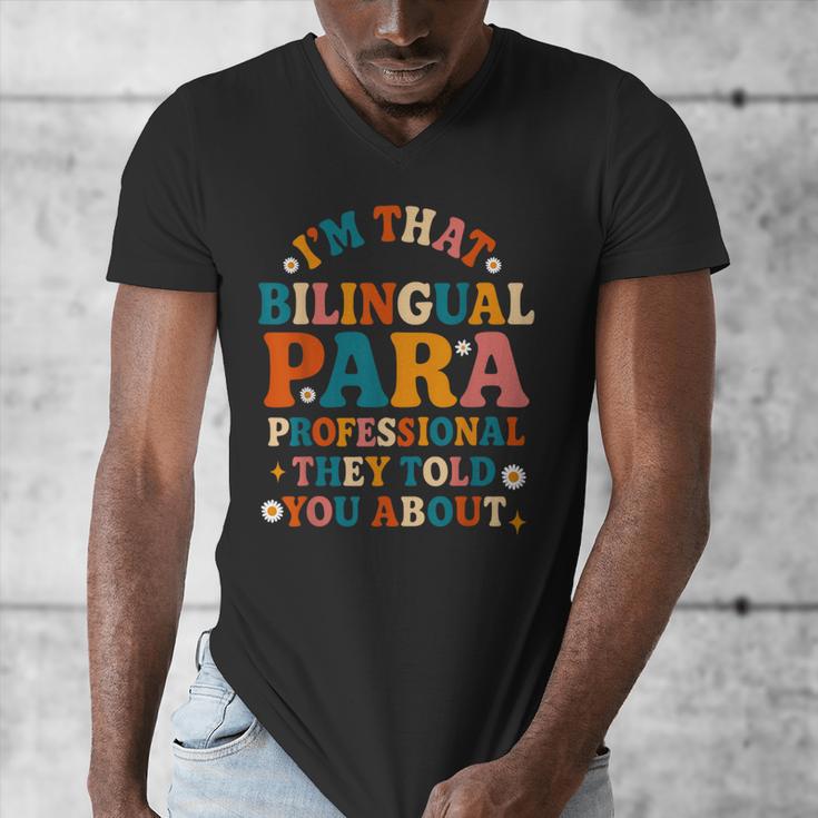 Bilingual Paraeducator Paraprofessional Parapro Teachers Men's V-Neck T-Shirt, funny design Bilingual Paraeducator Paraprofessional Parapro Teachers Men's V-Neck T-Shirt, funny design