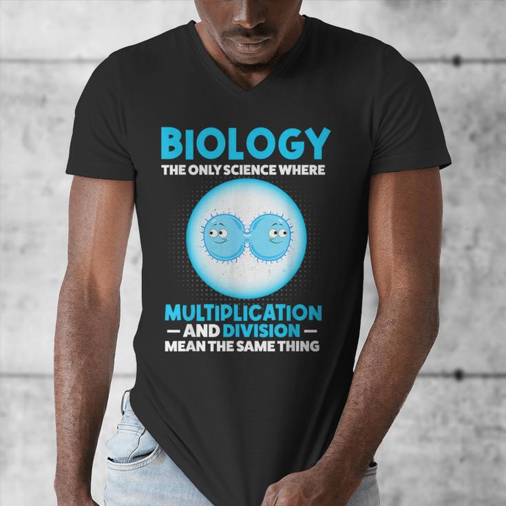 Biology Facts Science Teacher Student Biologist Men's V-Neck T-Shirt, Science Teacher Gifts, funny design