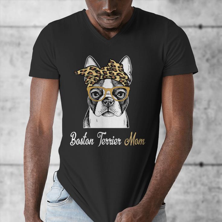 Birthday And Mother's Day -Boston Terrier Mom Men's V-Neck T-Shirt, Couple Gifts, Mom Gifts, funny design