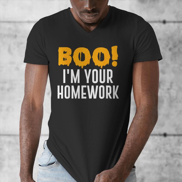 Boo I'm Your Homework Halloween Teacher Costume Men's V-Neck T-Shirt, funny design Boo I'm Your Homework Halloween Teacher Costume Men's V-Neck T-Shirt, funny design