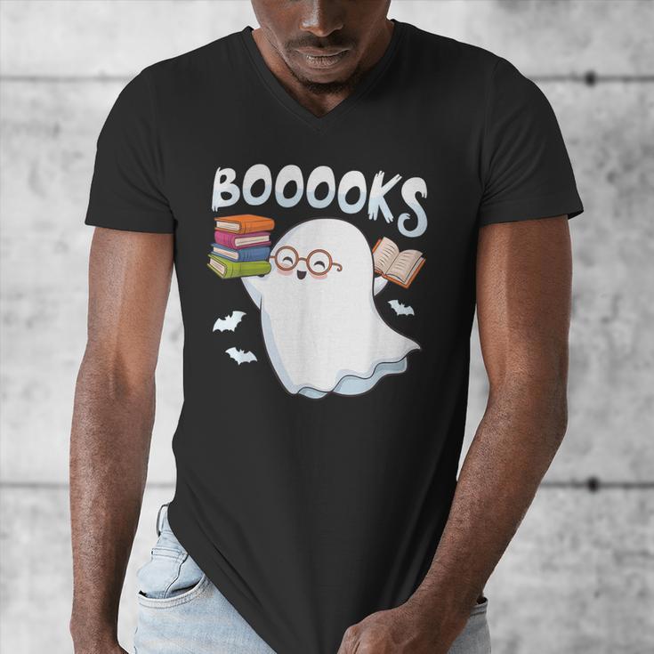 Books Halloween Librarian Teacher Reader Reading Book Lover Men's V-Neck T-Shirt, funny design
