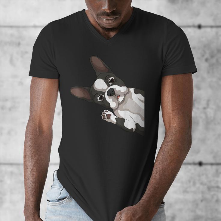 Boston Terrier Bostie Dog Kids Boys Girls Men's V-Neck T-Shirt, funny design