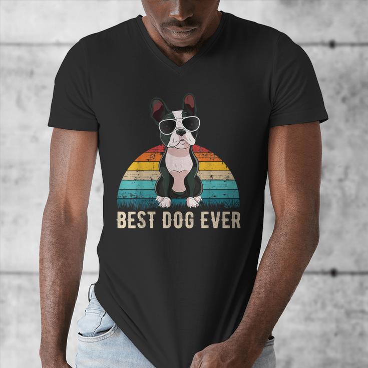 Boston Terrier Boston-Bulldog For Men Women Girls Kids Men's V-Neck T-Shirt, funny design