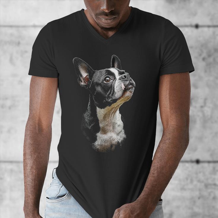Boston Terrier Dog Graphic Pet Art Boston Terrier For Men Women Kids Men's V-Neck T-Shirt, funny design