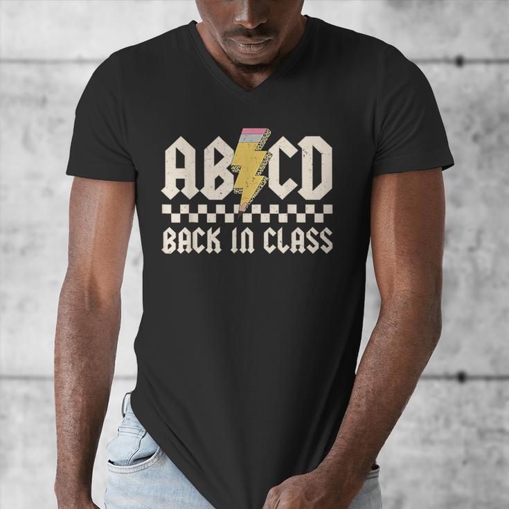 Boys Girls Teachers Rock Back To School ABCD Back In Class Men's V-Neck T-Shirt, funny design Boys Girls Teachers Rock Back To School ABCD Back In Class Men's V-Neck T-Shirt, funny design