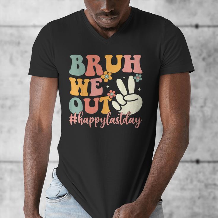 Bruh We Out Teacher Retro Last Day Of School Boys Girls Kids Men's V-Neck T-Shirt, funny design Bruh We Out Teacher Retro Last Day Of School Boys Girls Kids Men's V-Neck T-Shirt, funny design