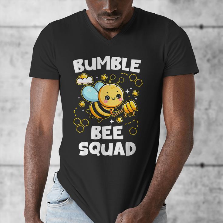 Bumble Bee Squad Honey Bumblebee Teacher Team Group Men's V-Neck T-Shirt, funny design