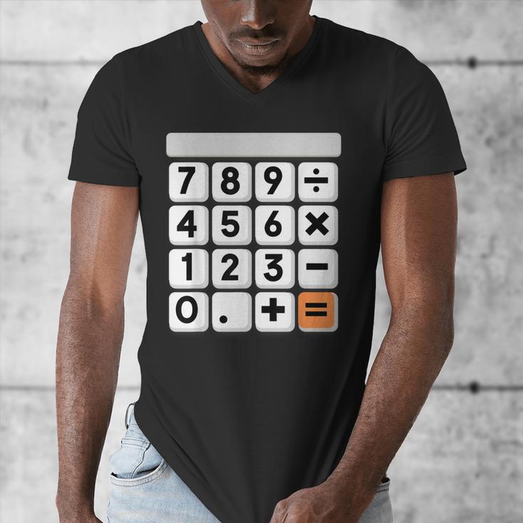 Calculator Easy Halloween Costume For Math Teacher Men's V-Neck T-Shirt, funny design Calculator Easy Halloween Costume For Math Teacher Men's V-Neck T-Shirt, funny design