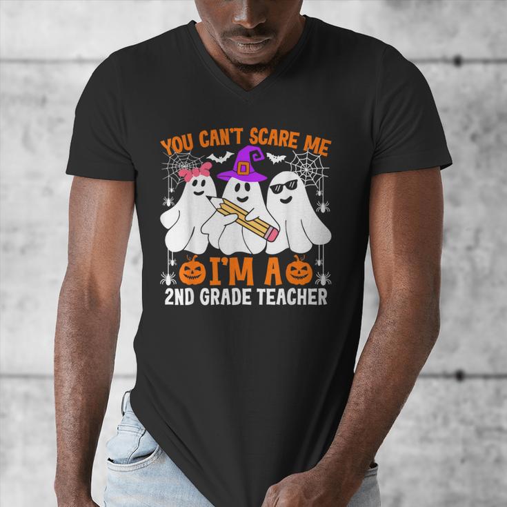 You Can't Scare Me I'm A 2nd Grade Teacher Halloween Men's V-Neck T-Shirt, 2nd Grade Teacher Gifts, funny design You Can't Scare Me I'm A 2nd Grade Teacher Halloween Men's V-Neck T-Shirt, 2nd Grade Teacher Gifts, funny design