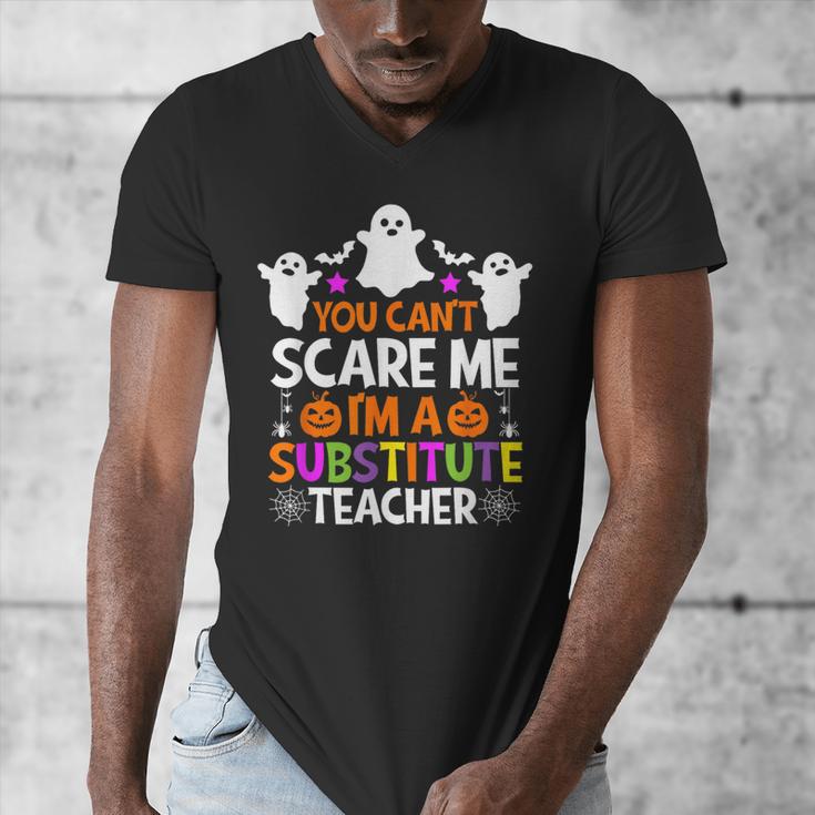 You Can't Scare Me I'm A Substitute Teacher Shirt Halloween Men's V-Neck T-Shirt, funny design You Can't Scare Me I'm A Substitute Teacher Shirt Halloween Men's V-Neck T-Shirt, funny design