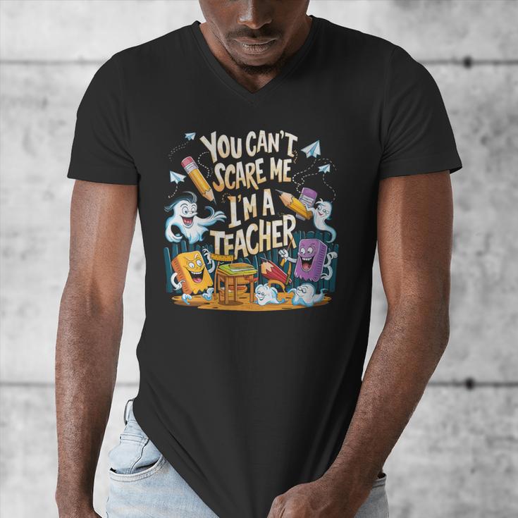 You Can't Scare Me I'm A Teacher Cool Math Teacher Halloween Men's V-Neck T-Shirt, funny design You Can't Scare Me I'm A Teacher Cool Math Teacher Halloween Men's V-Neck T-Shirt, funny design