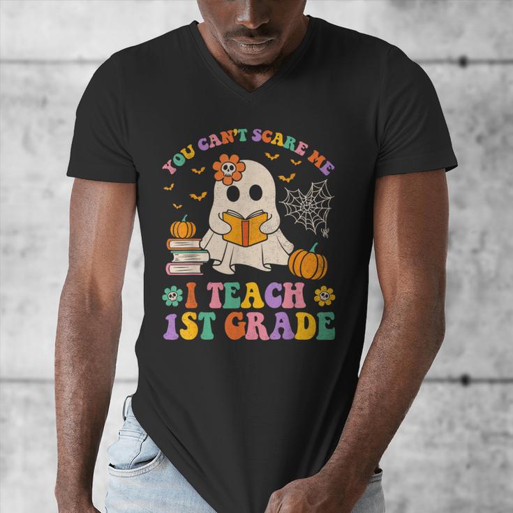 You Can't Scare Me I Teach 1st Grade Teacher Halloween Ghost Men's V-Neck T-Shirt, funny design You Can't Scare Me I Teach 1st Grade Teacher Halloween Ghost Men's V-Neck T-Shirt, funny design
