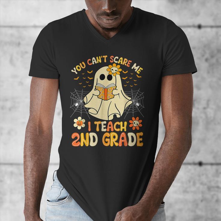 You Can't Scare Me I Teach 2nd Grade Halloween Teacher Ghost Men's V-Neck T-Shirt, 2nd Grade Teacher Gifts, funny design You Can't Scare Me I Teach 2nd Grade Halloween Teacher Ghost Men's V-Neck T-Shirt, 2nd Grade Teacher Gifts, funny design