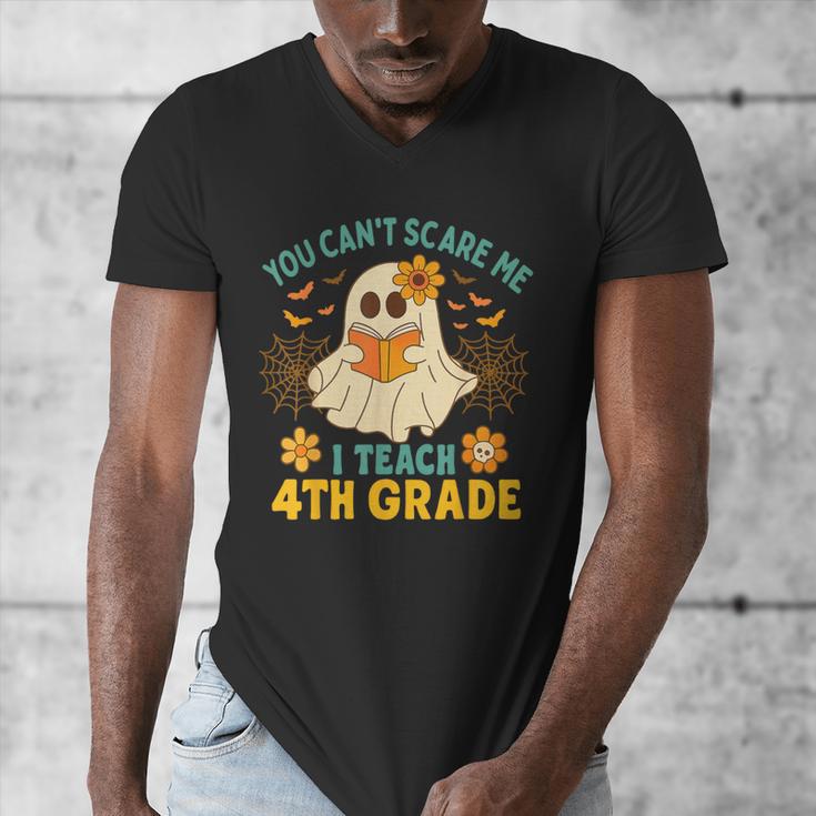 You Can't Scare Me I Teach 4th Grade Halloween Teacher Ghost Men's V-Neck T-Shirt, 4th Grade Teacher Gifts, funny design You Can't Scare Me I Teach 4th Grade Halloween Teacher Ghost Men's V-Neck T-Shirt, 4th Grade Teacher Gifts, funny design