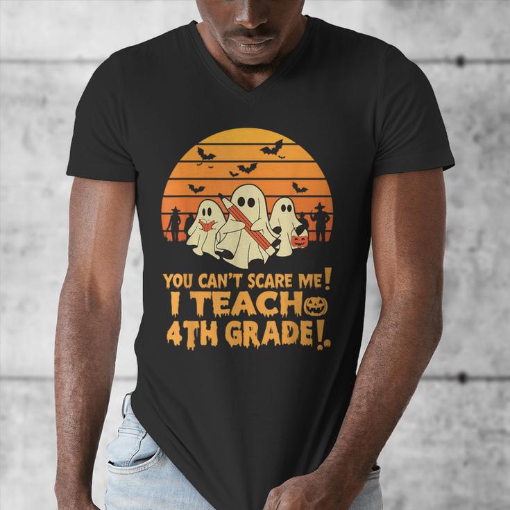 You Can't Scare Me I Teach 4th Grade Teacher Halloween Men's V-Neck T-Shirt, 4th Grade Teacher Gifts, funny design