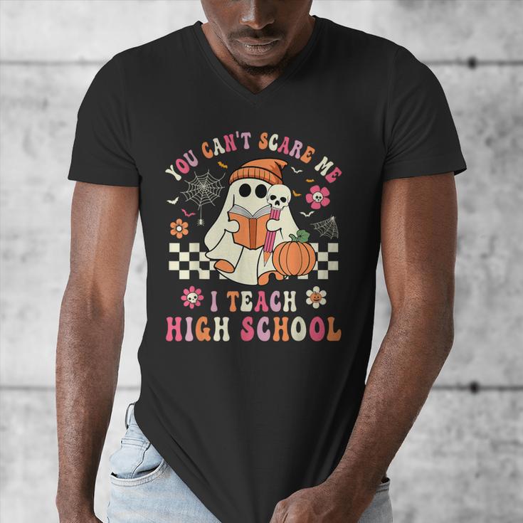 You Can't Scare Me I Teach High School Teacher Halloween Men's V-Neck T-Shirt, funny design You Can't Scare Me I Teach High School Teacher Halloween Men's V-Neck T-Shirt, funny design