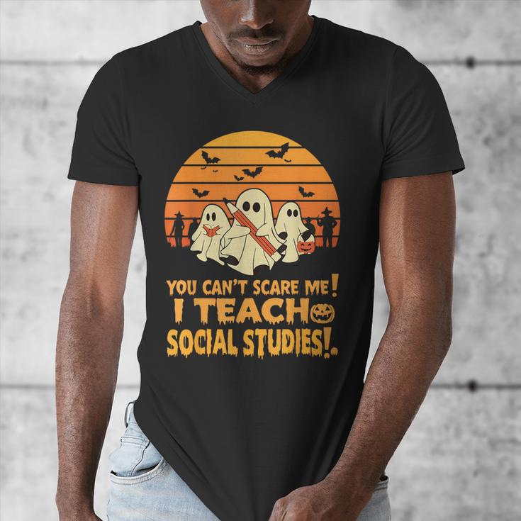 You Can't Scare Me I Teach Social Studies Teacher Halloween Men's V-Neck T-Shirt, funny design You Can't Scare Me I Teach Social Studies Teacher Halloween Men's V-Neck T-Shirt, funny design