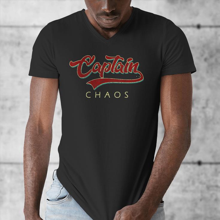 Captain Chaos Shirt For Parent Teacher Or Crazy Child Men's V-Neck T-Shirt, funny design Captain Chaos Shirt For Parent Teacher Or Crazy Child Men's V-Neck T-Shirt, funny design