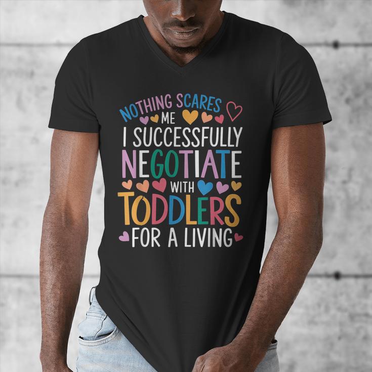 Childcare Teacher Negotiate With Toddlers Daycare Provider Men's V-Neck T-Shirt, funny design Childcare Teacher Negotiate With Toddlers Daycare Provider Men's V-Neck T-Shirt, funny design