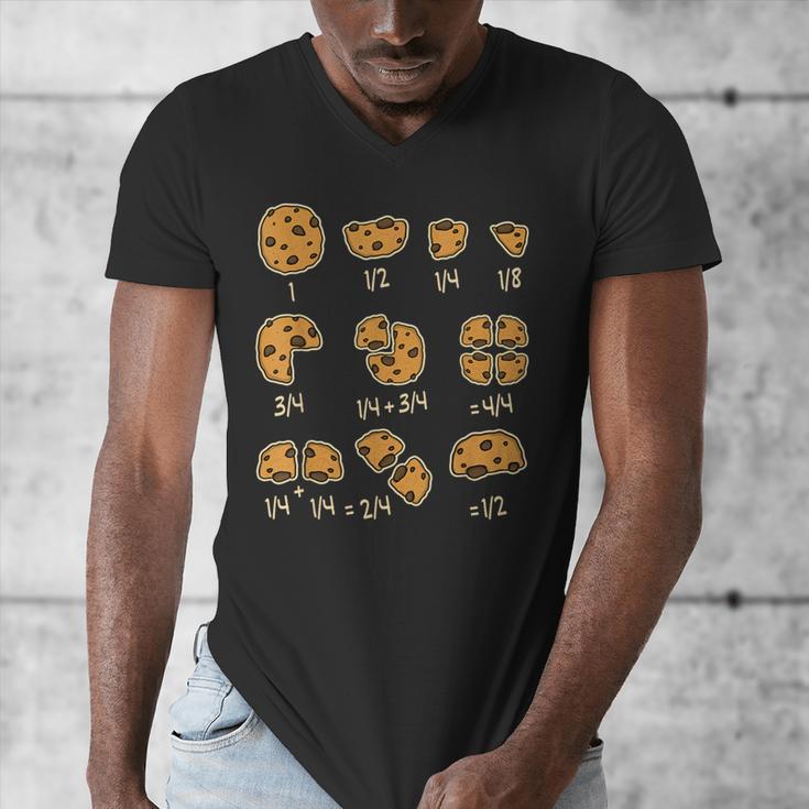 Chocolate Cookie Quick Math Fraction Math Teachers For Men Women Girls Kids Men's V-Neck T-Shirt, funny design
