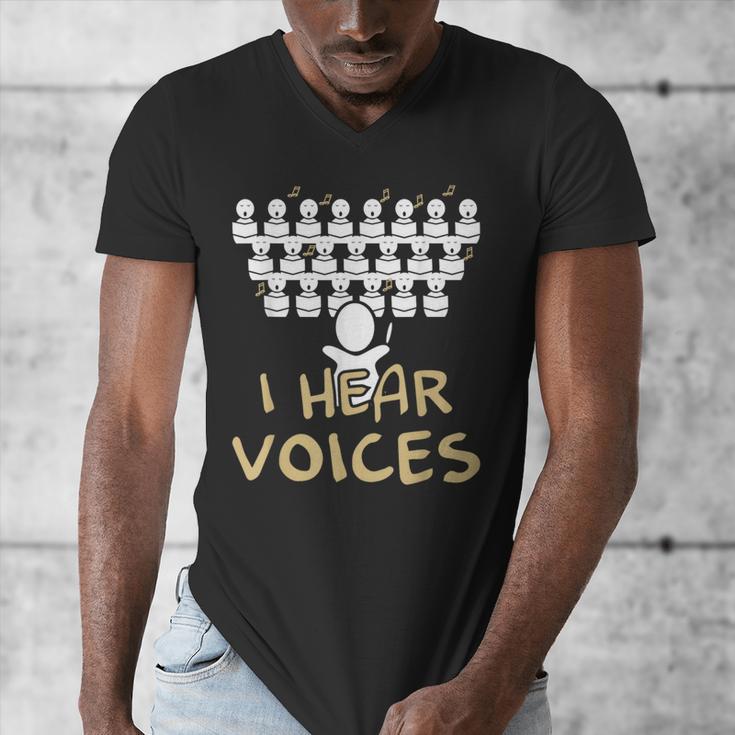 Choir Teacher Shirt I Hear Voices Chorister Tee Men's V-Neck T-Shirt, funny design