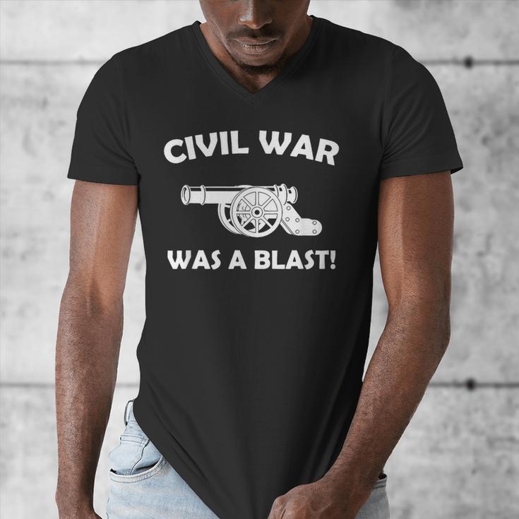 Civil War It Was A Blast History Teacher T-Shirt Men's V-Neck T-Shirt, History Teacher Gifts, funny design Civil War It Was A Blast History Teacher T-Shirt Men's V-Neck T-Shirt, History Teacher Gifts, funny design