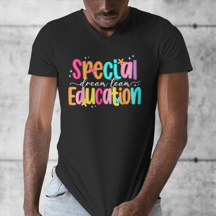 Color Special Education Squad Groovy Dream Team SPED Teacher Men's V-Neck T-Shirt, Groovy Teacher Gifts, funny design Color Special Education Squad Groovy Dream Team SPED Teacher Men's V-Neck T-Shirt, Groovy Teacher Gifts, funny design