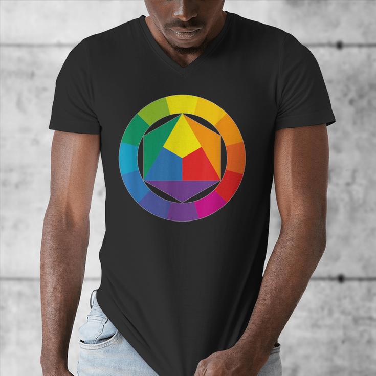 Color Wheel Palette Shirt Artist Painter Art Teacher Tshirt Men's V-Neck T-Shirt, funny design