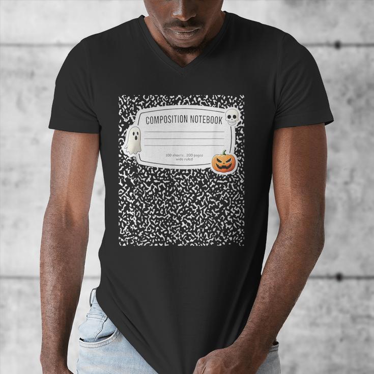 Composition Notebook Costume Adult Halloween For Teacher Men's V-Neck T-Shirt, funny design