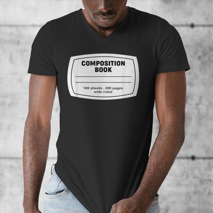 Composition Notebook Halloween Costume Teacher Student Men's V-Neck T-Shirt, funny design Composition Notebook Halloween Costume Teacher Student Men's V-Neck T-Shirt, funny design