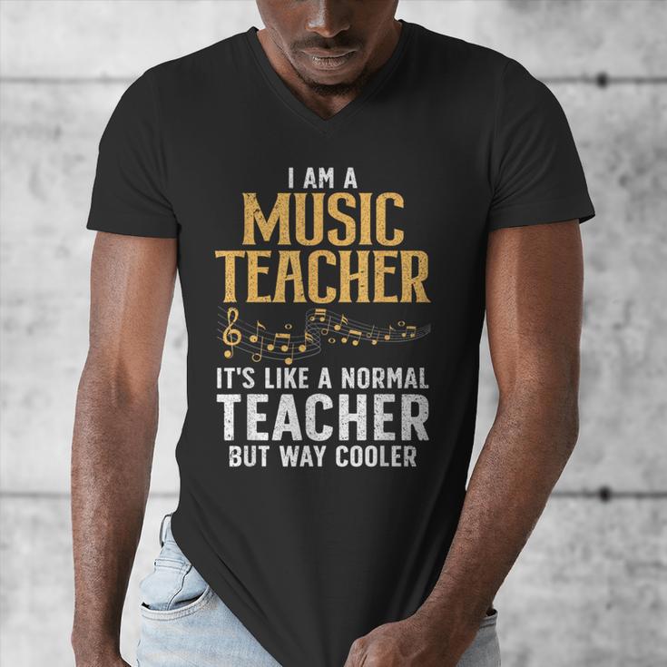 Cool Music Teacher Art For Men Women School Orchestra Coach Men's V-Neck T-Shirt, funny design