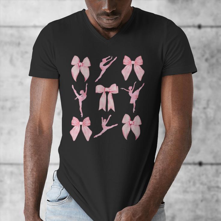 Coquette Bow Ballet Dance Teacher Coquette Women Dancing Men's V-Neck T-Shirt, funny design Coquette Bow Ballet Dance Teacher Coquette Women Dancing Men's V-Neck T-Shirt, funny design