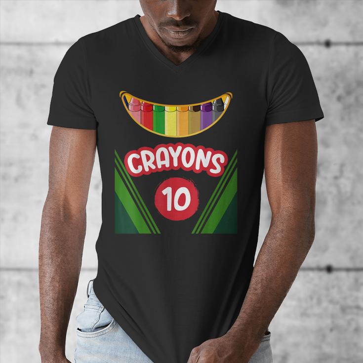 Crayon Box Fun Teacher Student Crayon Squad Halloween 2022 Men's V-Neck T-Shirt, funny design Crayon Box Fun Teacher Student Crayon Squad Halloween 2022 Men's V-Neck T-Shirt, funny design