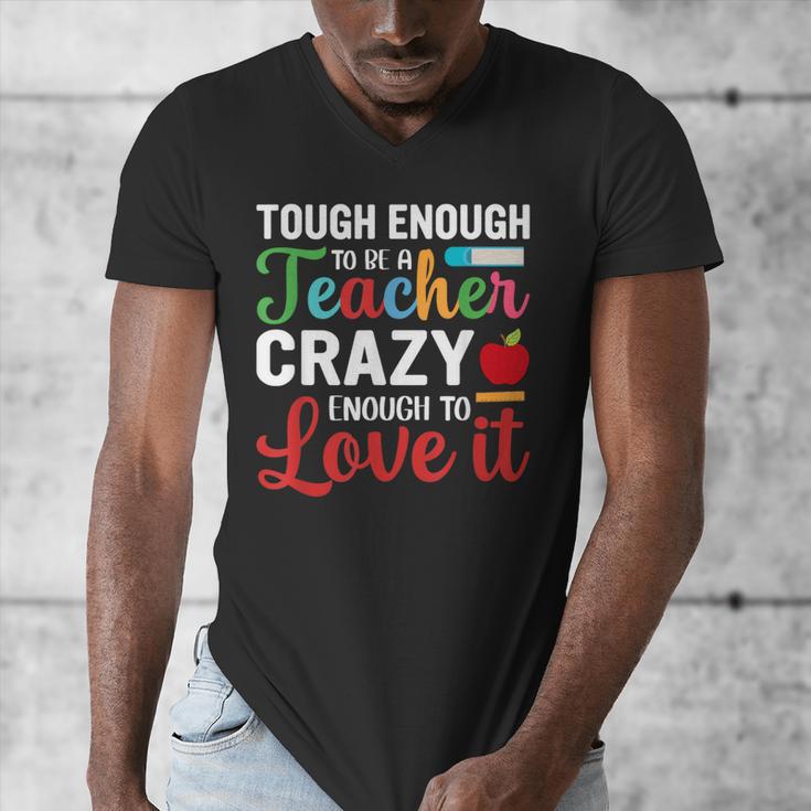 Crazy Teacher Men Women School Teachers Men's V-Neck T-Shirt, funny design