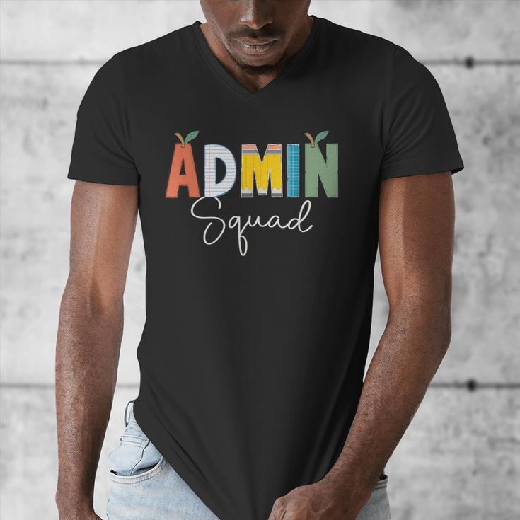 Cute Admin Squad Crew Team Back To School Teacher For Men Women Men's V-Neck T-Shirt, funny design Cute Admin Squad Crew Team Back To School Teacher For Men Women Men's V-Neck T-Shirt, funny design