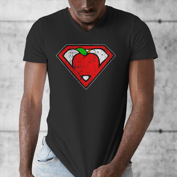 Cute Distressed Super Teacher Superhero Apple Shirt Men's V-Neck T-Shirt, Super Teacher Gifts, funny design Cute Distressed Super Teacher Superhero Apple Shirt Men's V-Neck T-Shirt, Super Teacher Gifts, funny design