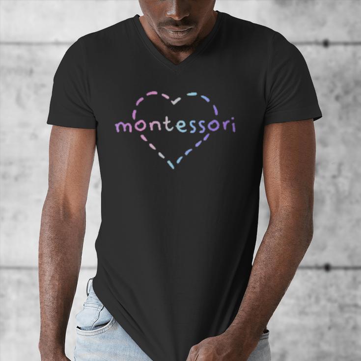 Cute Montessori For Teachers Kids & Moms Men's V-Neck T-Shirt, funny design Cute Montessori For Teachers Kids & Moms Men's V-Neck T-Shirt, funny design