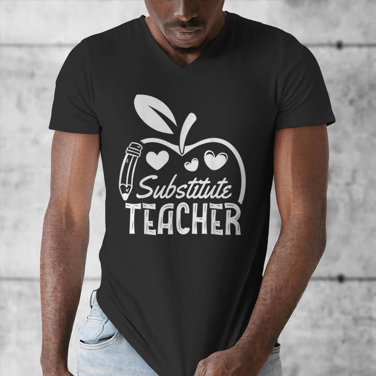 Cute Substitute Teacher Appreciation Men Women Men's V-Neck T-Shirt, funny design