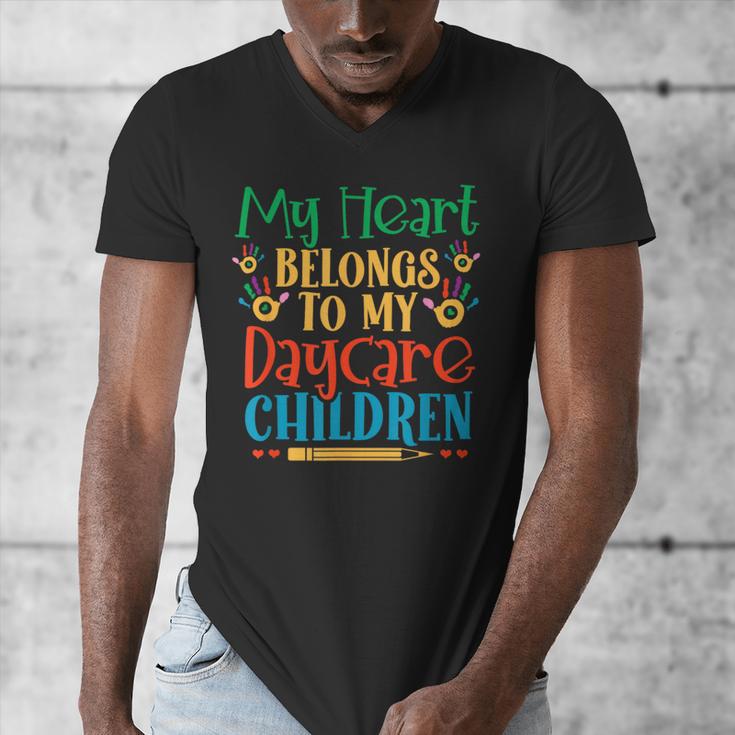 Daycare Children Childcare Provider Teacher PreK Nursery Men's V-Neck T-Shirt, funny design