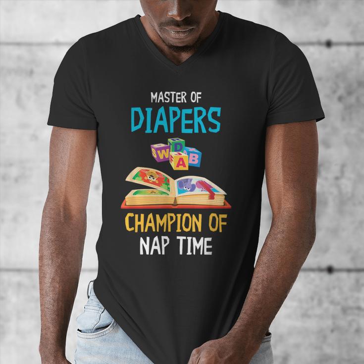 Daycare Provider Master Of Diapers Childcare Teacher Men's V-Neck T-Shirt, funny design Daycare Provider Master Of Diapers Childcare Teacher Men's V-Neck T-Shirt, funny design