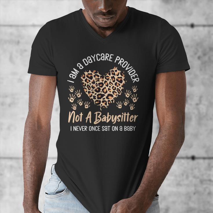 Daycare Provider Teacher Childcare Worker Leopard Heart Fun Men's V-Neck T-Shirt, funny design Daycare Provider Teacher Childcare Worker Leopard Heart Fun Men's V-Neck T-Shirt, funny design