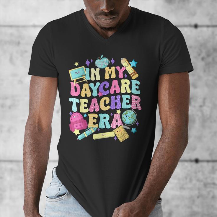 In My Daycare Teacher Era Daycare Provider Kids Men's V-Neck T-Shirt, funny design