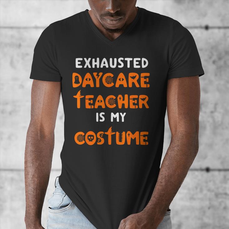 Daycare Teacher Halloween Costume Tired Day Care Shirt Men's V-Neck T-Shirt, funny design Daycare Teacher Halloween Costume Tired Day Care Shirt Men's V-Neck T-Shirt, funny design
